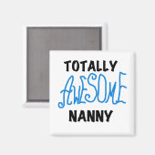 Blauw volledig Geweldige nanny T-shirts en cadeaut Magneet (Voorkant / Achterkant)