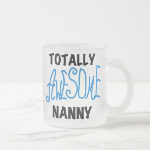 Blauw volledig Geweldige nanny T-shirts en cadeaut Matglas Koffiemok