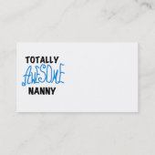 Blauw volledig Geweldige nanny T-shirts en cadeaut Visitekaartje (Achterkant)