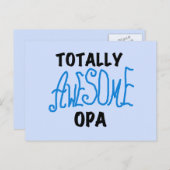 Blauw Volledig Geweldige Opa T-shirts en geschenke Briefkaart (Voorkant / Achterkant)