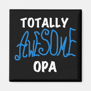 Blauw Volledig Geweldige Opa T-shirts en geschenke Magneet