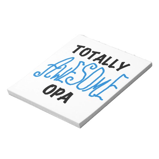 Blauw Volledig Geweldige Opa T-shirts en geschenke Notitieblok (Gedraaid)