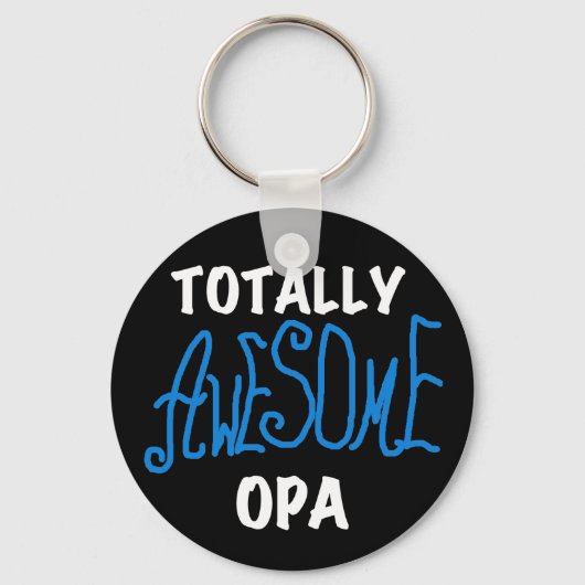 Blauw Volledig Geweldige Opa T-shirts en geschenke Sleutelhanger (Voorkant)