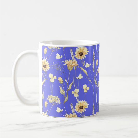 Blauw voor weidehuisland koffiemok (Links)