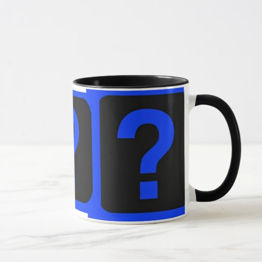 Blauw vraagteken Informatiegebied Mok (Rechts)