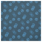 Blauw vredesbord stof (Swatch)