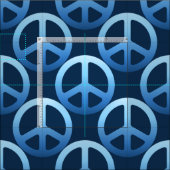 Blauw vredesbord stof (Delen)