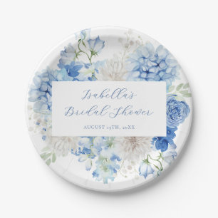 Blauw Vrijgezellenfeest van Floral Papieren Bordje