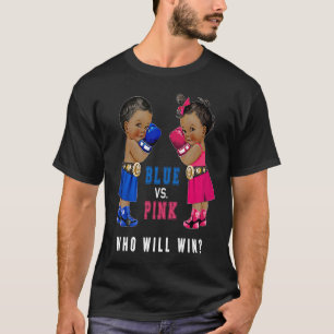Blauw vs Roze Etnische Boxing Baby's Geslacht T-shirt