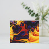 Blauw vuur 1 Briefkaart (Staand voorkant)