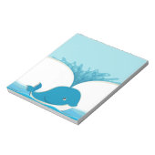 Blauw walvisspatwater notitieblok (Gedraaid)