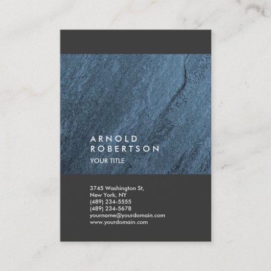 Blauw wandontwerp - rendabel - Groot professioneel Visitekaartje (Voorkant)