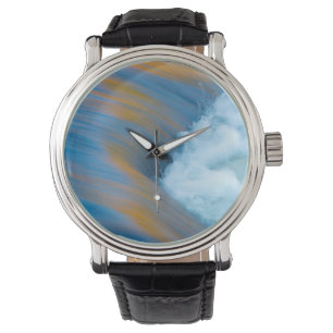 Blauw water abstract, Canada Horloge