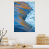 Blauw water abstract, Canada Poster (Keuken)