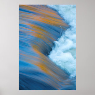 Blauw water abstract, Canada Poster