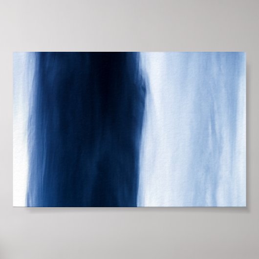 Blauw water Abstract Poster (Voorkant)