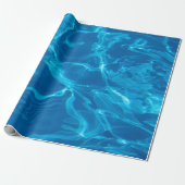 Blauw water cadeaupapier (Uitgerold)