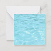 Blauw Water Calligrafie Script Naam Aqua Sjabloon (Achterkant)