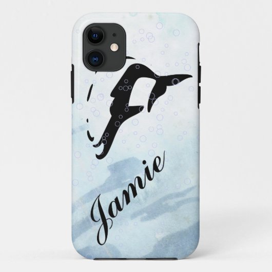 blauw water DOLPHIN-telefoonomhulsels Case-Mate iPhone Case (Achterkant)