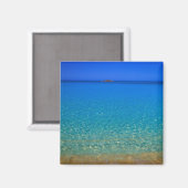 Blauw water, Exuma-eilanden, Bahama's. Magneet (Voorkant / Achterkant)