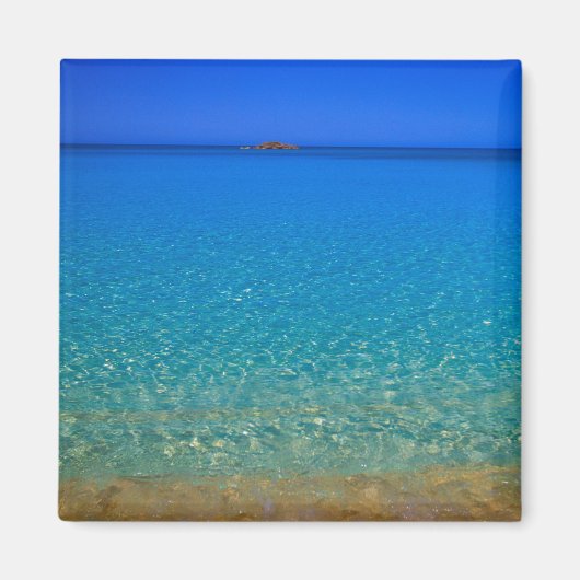 Blauw water, Exuma-eilanden, Bahama's. Magneet (Voorkant)