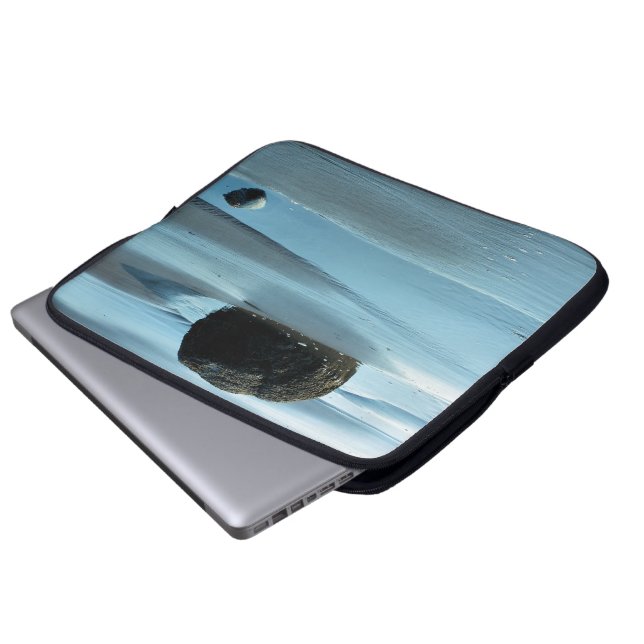 BLAUW WATER LAPTOP SLEEVE (Voorkant onderkant)
