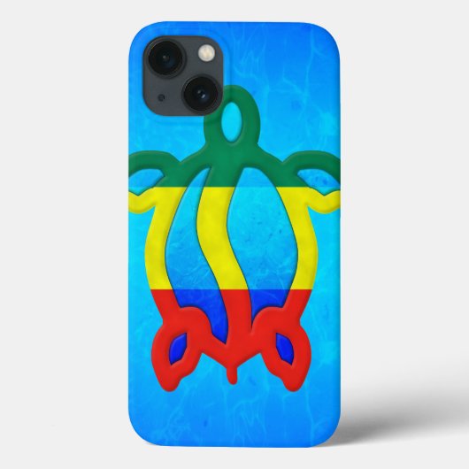 Blauw Water Rasta Honu Case-Mate iPhone Case (Achterkant)