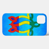 Blauw Water Rasta Honu Case-Mate iPhone Case (Achterkant (horizontaal))