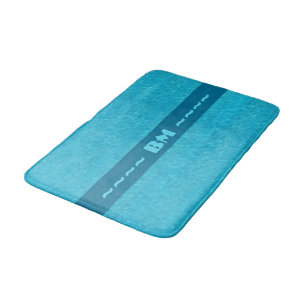 Blauw waterbad met Initialen Badmat