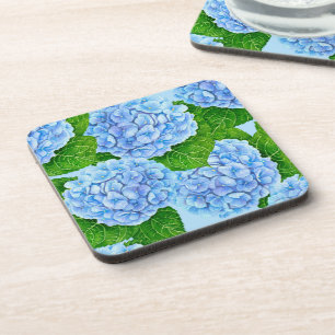 Blauw waterolieringspatroon bier onderzetter