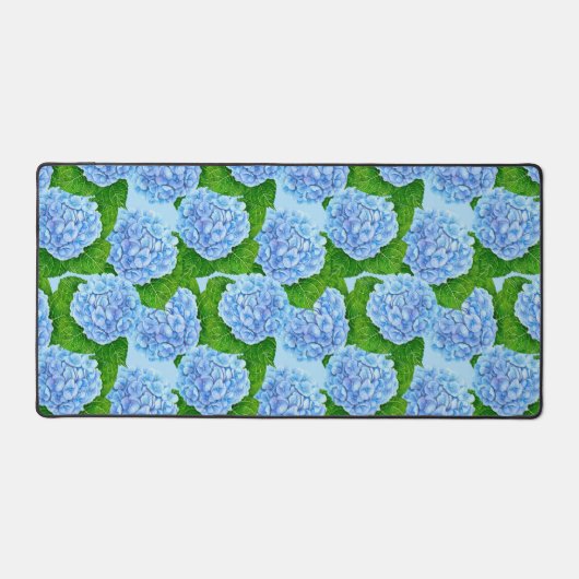 Blauw waterolieringspatroon bureaumat (Voorkant)