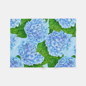 Blauw waterolieringspatroon fleece deken (Voorkant (Horizontaal))