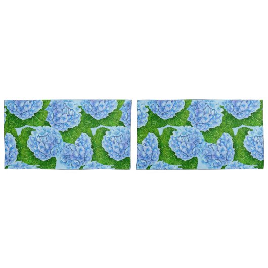 Blauw waterolieringspatroon kussensloop (Voorkant-Set)