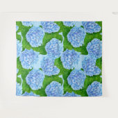 Blauw waterolieringspatroon wandkleed (Voorkant (horizontaal))