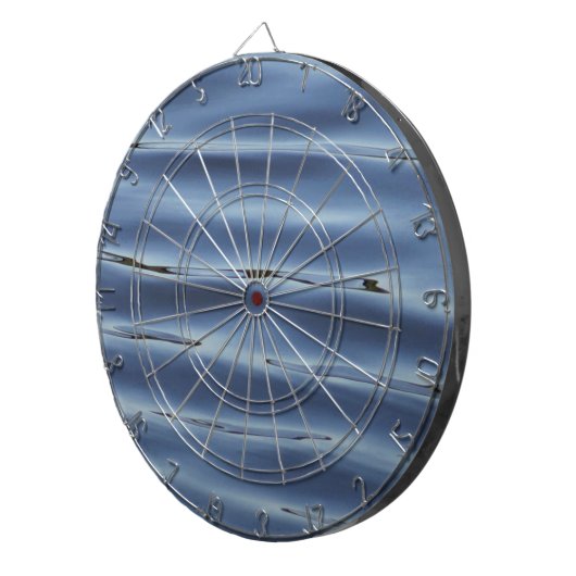 Blauw waterpatroon dartbord (Voorkant Rechts)