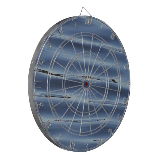 Blauw waterpatroon dartbord (Voorkant Links)