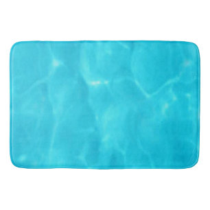 Blauw waterpatroon op badmat