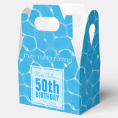 Blauw Waterpool 50e Verjaardagsfeestje FB Bedankdoosjes (Geopend)