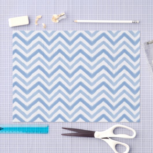 Blauw Waterverf Chevron-weefselpapier Tissuepapier (Craft)