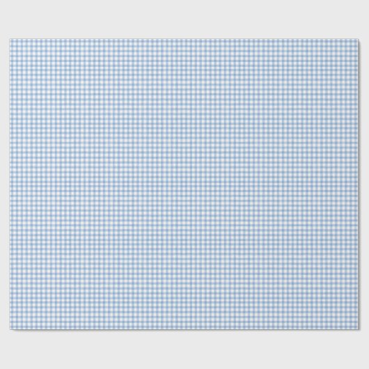 Blauw Waterverf Gingham-pakpapier Cadeaupapier (Vlak)