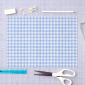 Blauw Waterverf Gingham-weefsel Tissuepapier (Craft)