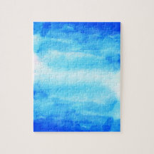 Blauw Waterverf Ombre