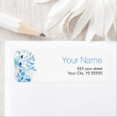 Blauw Waterverf plakbord schilderen Etiket (Insitu)