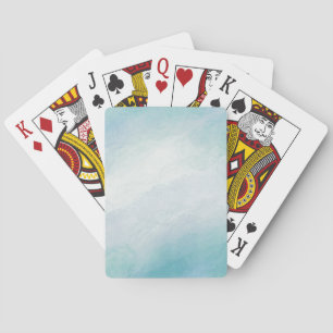 Blauw waterverf pokerkaarten