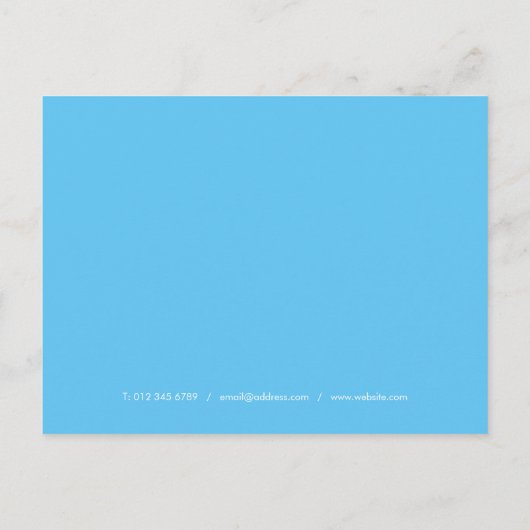 Blauw Waterverf Spat Water Business Bedankt Briefkaart (Achterkant)