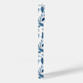 Blauw Waterverf ventilatorpatroon met monogram Case-Mate iPhone Case (Achterkant / Rechts)