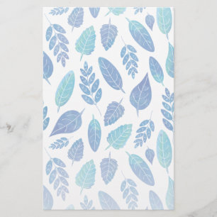 Blauw Waterverf verliest patroon Briefpapier
