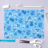 Blauw waterverf voor bloemenpapier tissuepapier (Craft)