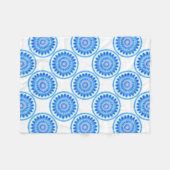 Blauw waterwiel fleece deken (Voorkant (Horizontaal))