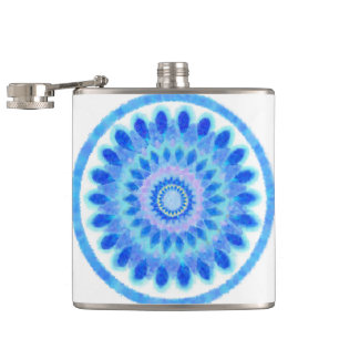 Blauw waterwiel heupfles